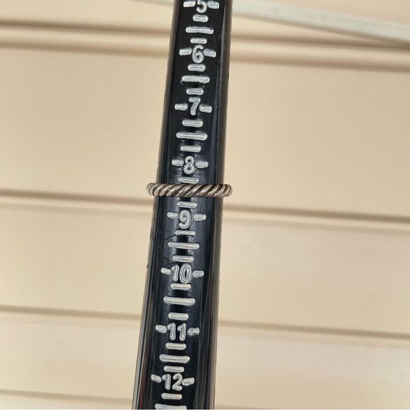 Vintage Artisan Sterling 925 Silver Twisted Rope Stacking Ring - Picture 2 of 4